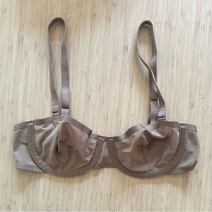 CUUP The Balconette Mesh Taupe Bra